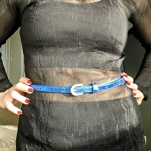 Metallic Blue Women's Belt